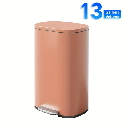 Stainless Steel Trash Can with Pedal & Removable Inner Bucket Fingerprint-Proof Kitchen Garbage Can with Hinged Lid – 5L / 30L / 50L / 13 Gallon for Kitchen, Home & Office