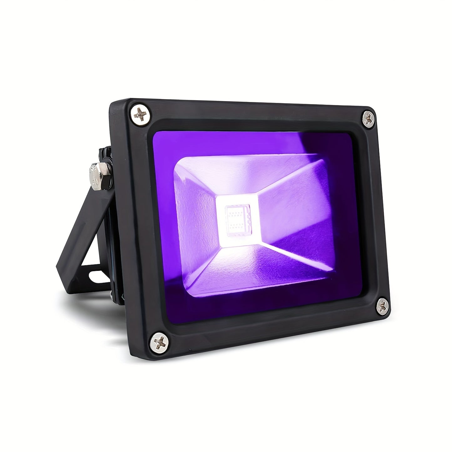 UV Black Light 10W LED Blacklight Flood Light IP44 Waterproof - 21 LEDs 385-400nm Covers 100 Sq Ft, 180° Adjustable Bracket, Plug-In for Glow Party Halloween Bedroom Neon Poster Body Paint Decoration