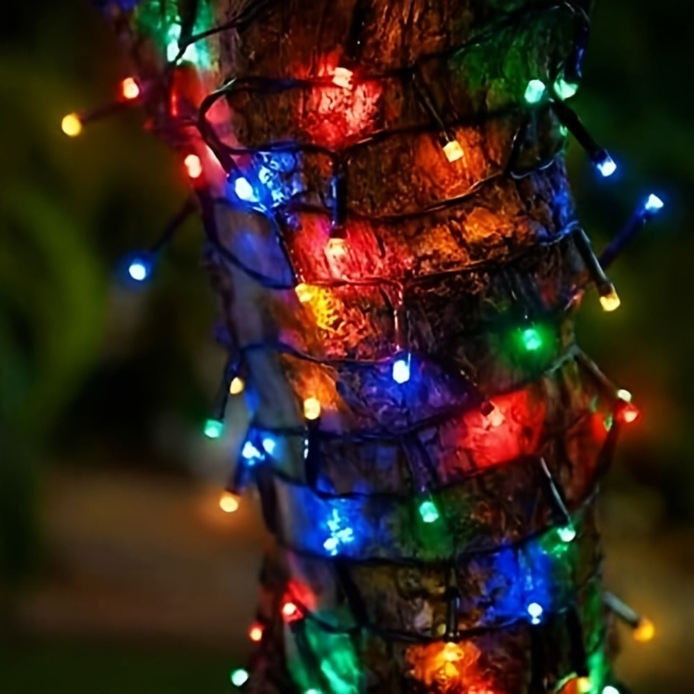 500 LED Christmas String Lights 170 Feet – 8 Lighting Modes with Memory Plug, Transparent Wire Outdoor Lights for Christmas Tree, Party, Balcony & Holiday Decoration – Warm White & Multicolor