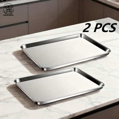 Baking Sheet and Rack Set Stainless Steel Half Sheet Pan with Cooling Rack Heavy Duty Rust Free Dishwasher Safe for Cookie Baking Roasting Grilling 2 3 4 Pan Options