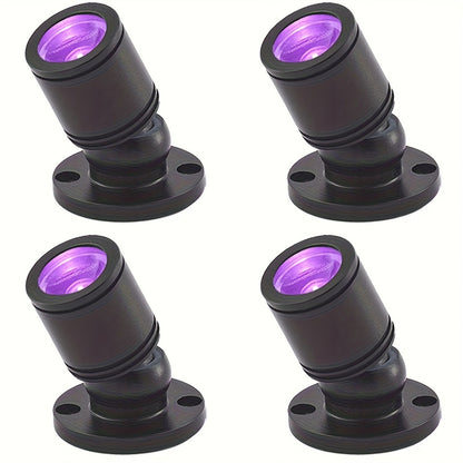 LED UV Blacklight USB Powered Mini Spotlight – Glow Party, Tapestry & UV Reactive Decoration with On/Off Switch