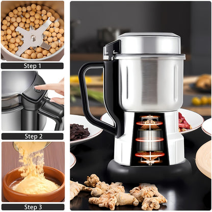 Electric Spice Grinder 300W – Multifunctional 304 Stainless Steel Coffee Bean Herb Seasoning Grain Grinder Machine for Kitchen, Large Capacity, Powerful & Fast