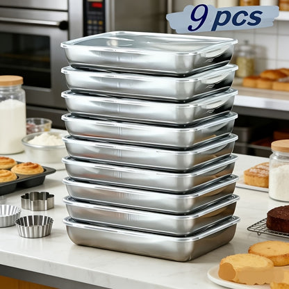 Stainless Steel Food Storage Container Set – Airtight Stackable Kitchen Containers for Meal Prep, Camping & Picnic – Fridge & Freezer Safe, Easy Clean, for Fruits, Meats & Vegetables