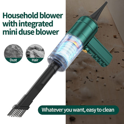 Mini Handheld Vacuum Cordless 4-in-1 Rechargeable | Portable Car Vacuum Cleaner & Air Blower & Hand Pump – Dust Buster for Keyboard, Car Interior, Inflate & Deflate, Green