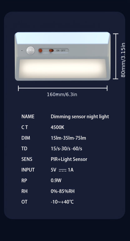 Smart Motion Sensor Night Light Plug-In – Auto On/Off LED Light for Entryway, Corridor, Hallway & Staircase with USB Charging, No Drilling Required
