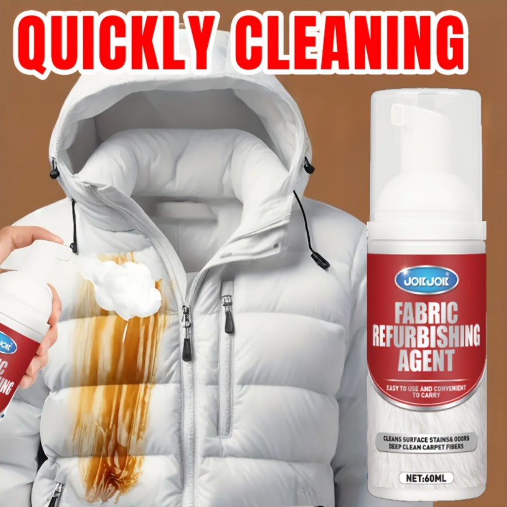 Fabric & Upholstery Cleaner Spray 2.03oz with Towel – Deep Stain Remover for Carpet, Sofa & Car Interior, Glycerin-Based Surfactant-Free Formula, Easy Spray Application for Home & Auto