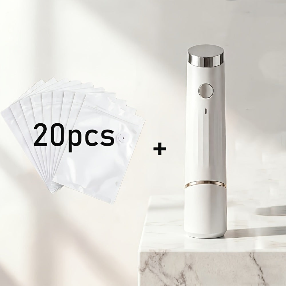 Vacuum Sealer Machine with 10 Reusable Bags – Handheld Food Vacuum Sealer Kit, BPA-Free Seal Bags, Portable Meal Saver for Sous Vide & Freezer Storage