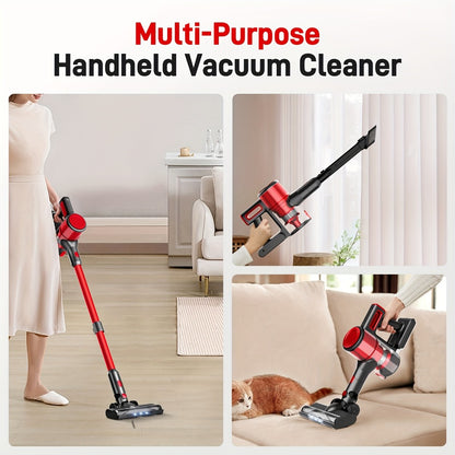 45KPA Cordless Stick Vacuum Cleaner 8-in-1 Rechargeable, Up to 45 Min Runtime Lightweight Handheld Vacuum for Carpet Pet Hair Hardwood Floor Home, Powerful Suction Multi-Attachment Floor Vacuum Cleaner