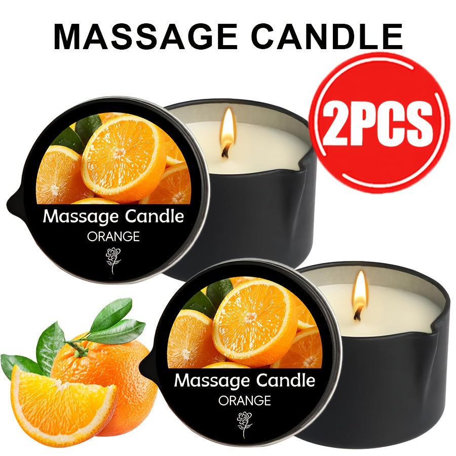 Massage Oil Candle 2-in-1 Soy Wax Scented Candle with Essential Oil Warm Moisturizing Body Lotion 20+ Scents Spa Pedicure Nail Salon Wedding Valentine Gift for Women