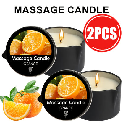 Massage Oil Candle 2-in-1 Soy Wax Scented Candle with Essential Oil Warm Moisturizing Body Lotion 20+ Scents Spa Pedicure Nail Salon Wedding Valentine Gift for Women