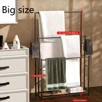 Floor Towel Rack - Black