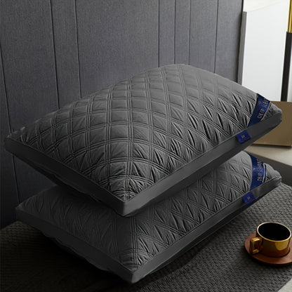 Queen Size Pillows for Side Sleepers – 800g Heavyweight Hotel Collection, Hypoallergenic Down Alternative, Ultra-Plush & Resilient, Machine Washable 20x30 Inches – Available in 1, 2 & 4 Pack (White/Gray)