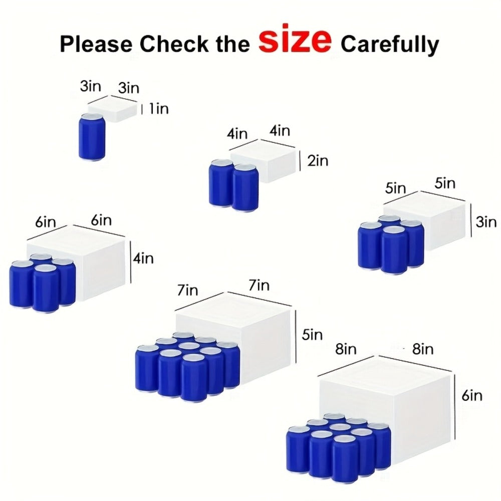 Acrylic Buffet Risers 6pcs Display Stand Set 8 Sizes 3"-10", Cube Box Riser Shelf for Party Catering Dessert Table, Food Display Stand for Collectibles Cupcakes Jewelry, White or Clear
