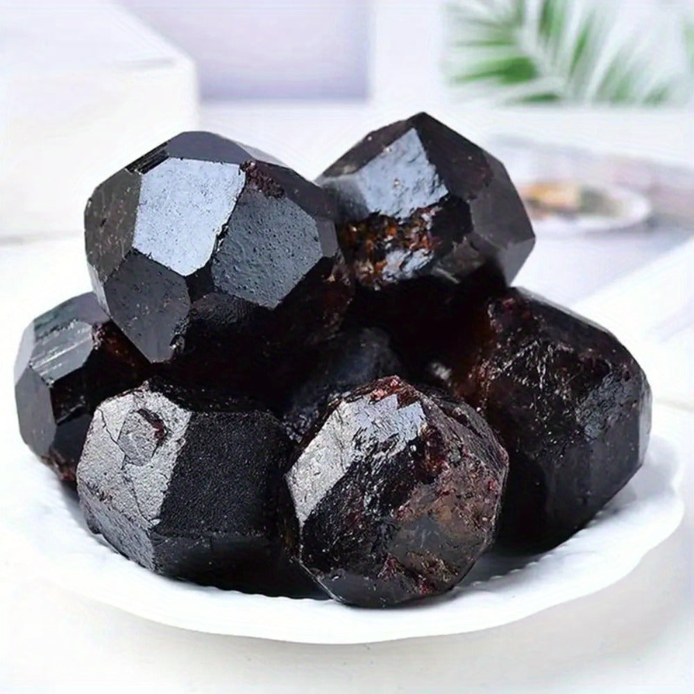 Natural Red Garnet Crystal Rough Stone – Raw Unpolished Mineral Specimen for Home Decor, Crystal Healing, Feng Shui Display & Collector Gift, Genuine Gemstone Rock