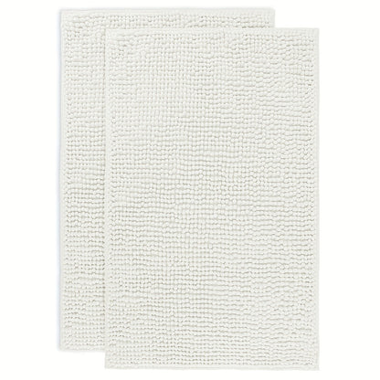 Chenille Bath Rug Extra Thick Soft Absorbent Non-Slip Bathroom Mat Machine Washable, Multiple Sizes & Colors