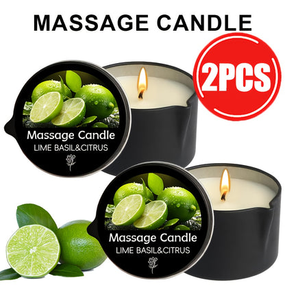 Luxury Soy Wax Candle 2-in-1 Massage Body Oil Essential Oil 20+ Scents 1pc 2pcs 6pcs Warm Moisturizing Lotion Spa Nail Salon Wedding Valentine Christmas Gift