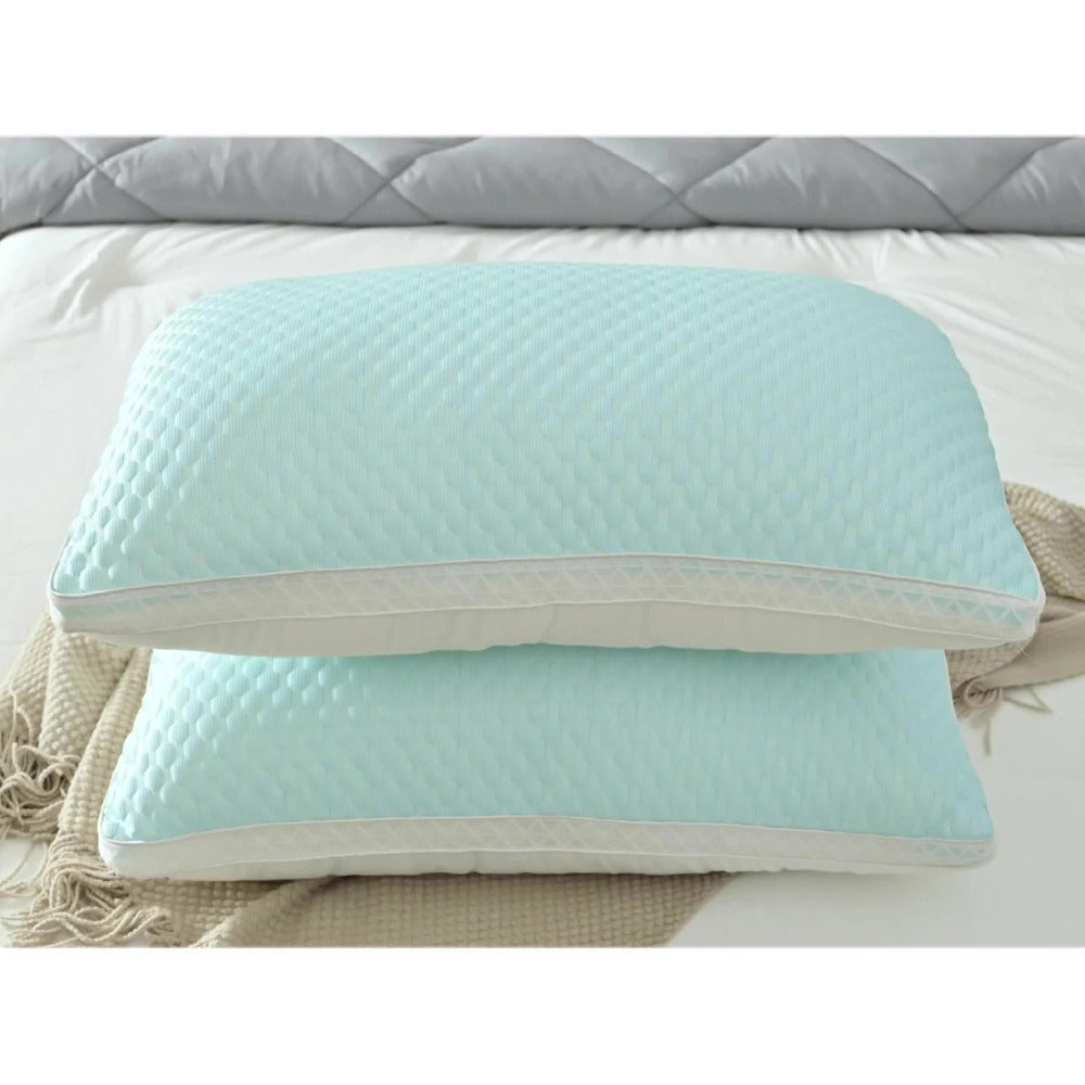 Cooling Bed Pillows 2-Pack – Neck Support for Side, Back & Stomach Sleepers | Machine Washable | Soft Polyester Fill | Perfect for Bed, Sofa & Dorm