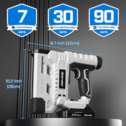 Cordless Stapler Nailer 2-in-1, 20V/4V Brad Nailer Without Compressor, Lightweight with Safety Striker Guard, Battery & Charger Included, 1600/2000 Nails & Staples, for Carpentry, Upholstery & DIY Projects
