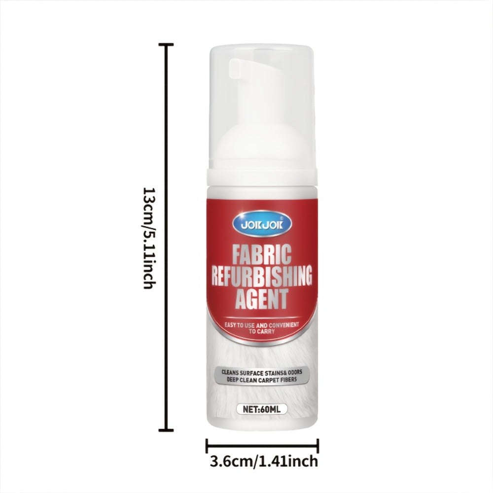 Fabric & Upholstery Cleaner Spray 2.03oz with Towel – Deep Stain Remover for Carpet, Sofa & Car Interior, Glycerin-Based Surfactant-Free Formula, Easy Spray Application for Home & Auto