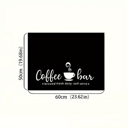 Coffee Bar Mat & Dish Drying Mat – Bohemian Absorbent Kitchen Counter Mat for Coffee Machine, Espresso Station & Countertop