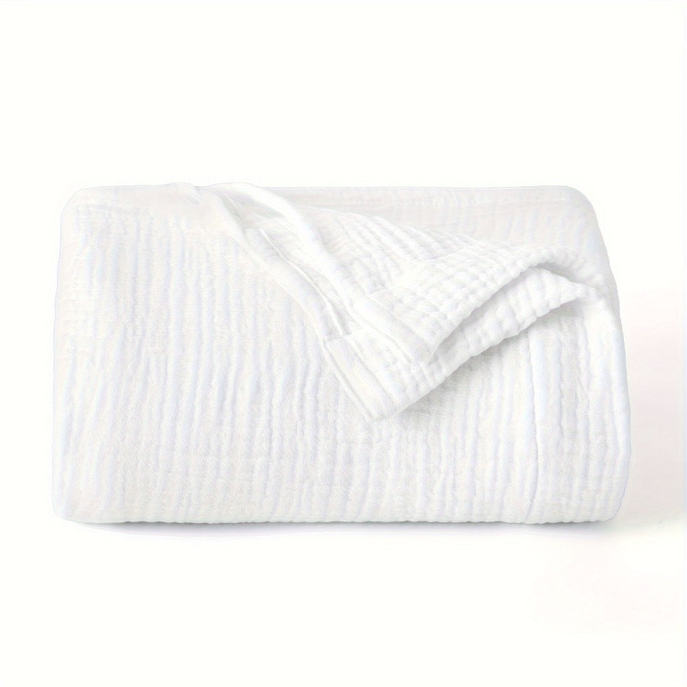 Muslin Blanket 100% Cotton 6-Layer – Breathable Soft Gauze Throw for Couch & Bed, All Season, Machine Washable, 13 Colors, 5 Sizes