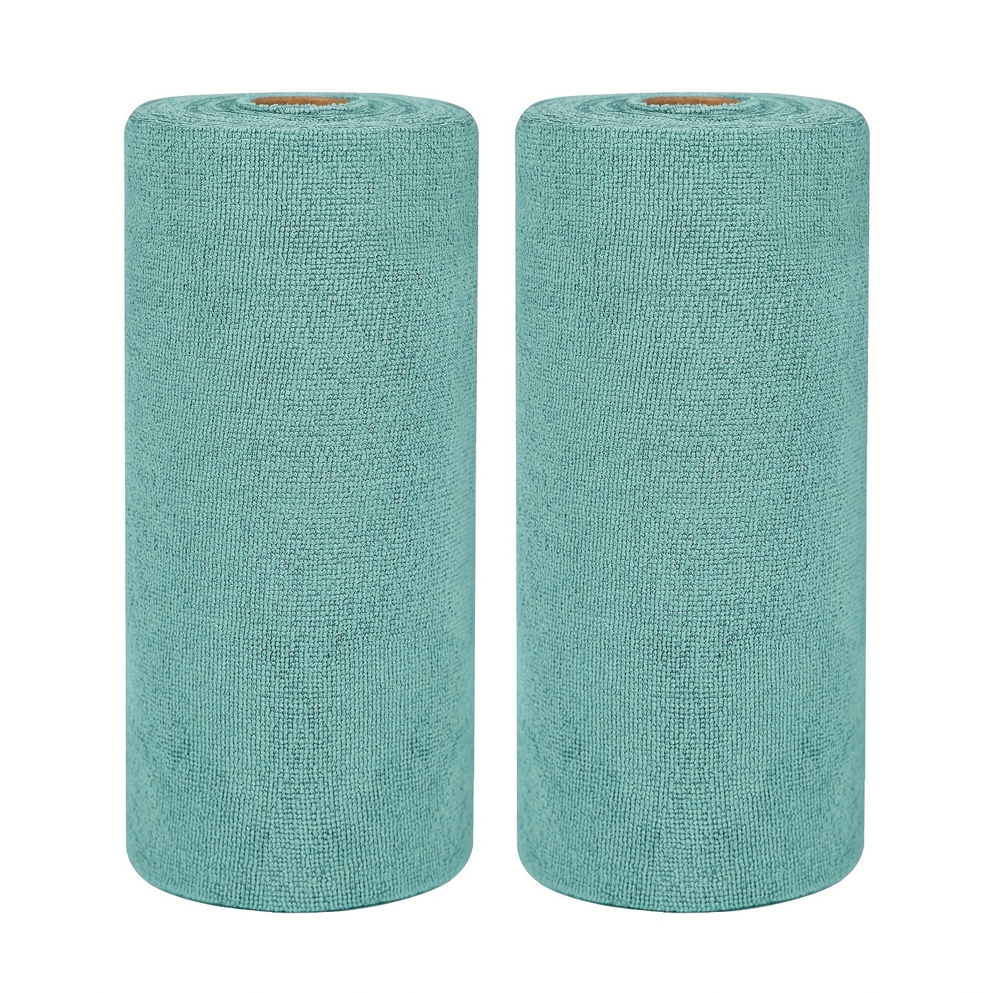 Microfiber Cleaning Cloths Reusable Paper Towel Roll Replacement – Washable Absorbent Tear-Away Dishcloths for Kitchen, Bathroom & Car | Eco-Friendly Rags 50 or 100 Pack, 12x12 Inch