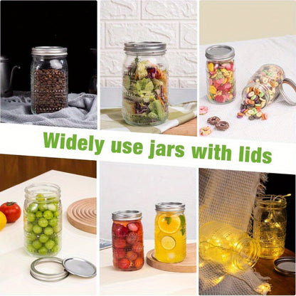 Mason Jars 32 oz Wide Mouth with Lids 4 Pack – Glass Canning Jars for Food Storage, Meal Prep, Pickling, Fermenting & Pantry Organization, Dishwasher Safe, Leak-Proof Split Seal Lid