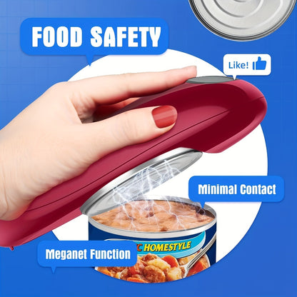 Electric Can Opener One Touch Automatic - Hands Free for Seniors & Arthritis, Kitchen & Camping Gift