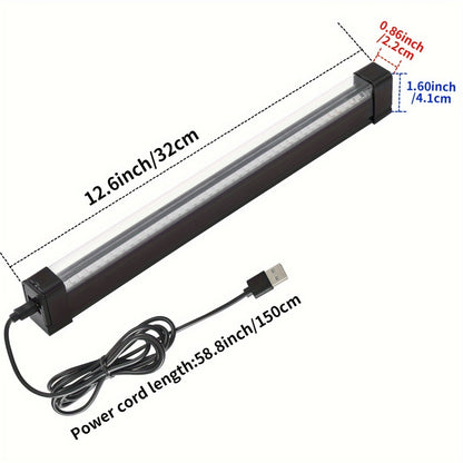UV Black Light Bar 40 LED 385-400nm USB Plug 3 Modes Portable Blacklight for Glow Party Body Paint Fluorescent Poster Halloween Christmas Decor