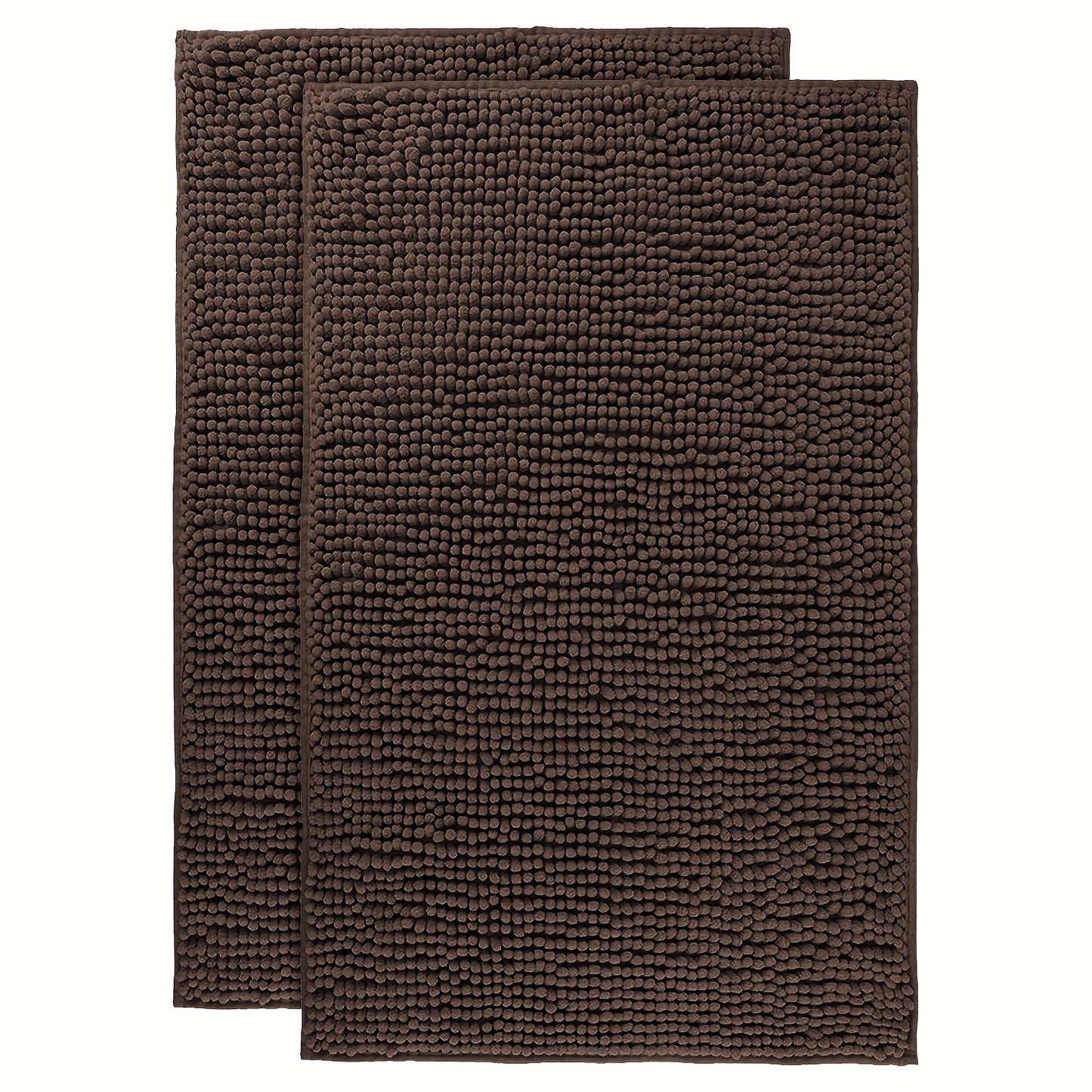 Chenille Bath Rug Extra Thick Soft Absorbent Non-Slip Bathroom Mat Machine Washable, Multiple Sizes & Colors