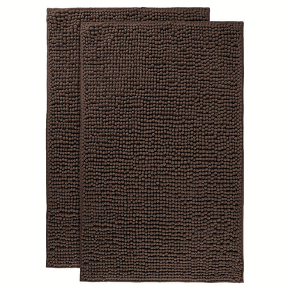 Chenille Bath Rug Extra Thick Soft Absorbent Non-Slip Bathroom Mat Machine Washable, Multiple Sizes & Colors