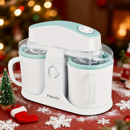 Ice Cream Maker 1 Quart Homemade Ice Cream Machine for Soft Serve Frozen Yogurt Smoothies Gelato Easy Clean Separate Bowl Design Compact Electric Dessert Maker