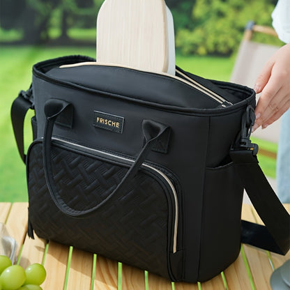Insulated Lunch Bag Extra Large 11L Thermal Tote with Adjustable Shoulder Strap and Handle Hot Cold Food Carrier Beach Cooler Bag for Outdoor Picnic Work in Black Purple Green Grey