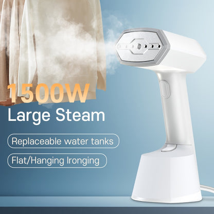 Handheld Garment Steamer for Clothes – Portable Travel Steamer, 15s Fast Heat-Up, 9.47oz Large Water Tank, Wrinkle Remover for Home Office Travel