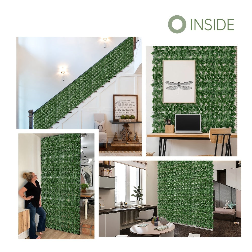 Artificial Ivy Privacy Fence Screen – UV-Resistant Faux Ivy Hedge Panel for Outdoor Patio, Garden, Balcony & Fence Cover | Realistic Greenery Wall Decor | Multiple Sizes Available