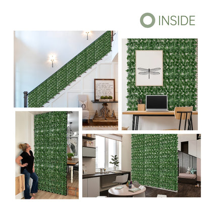 Artificial Ivy Privacy Fence Screen – UV-Resistant Faux Ivy Hedge Panel for Outdoor Patio, Garden, Balcony & Fence Cover | Realistic Greenery Wall Decor | Multiple Sizes Available