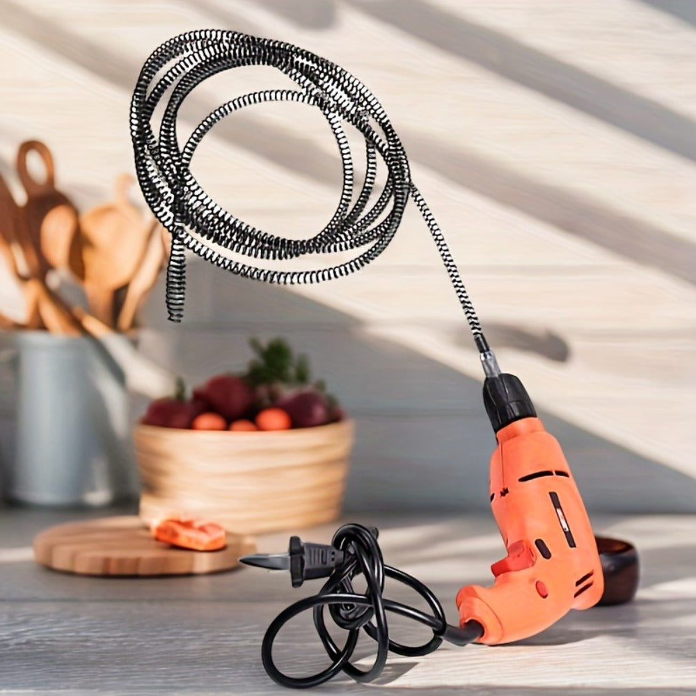 Drain Snake Pipe Unclogger 59 Inch Flexible Hair Clog Remover Tool for Sink, Toilet & Bathroom Drain – Reusable Plumbing Snake Drain Cleaner, Easy to Use