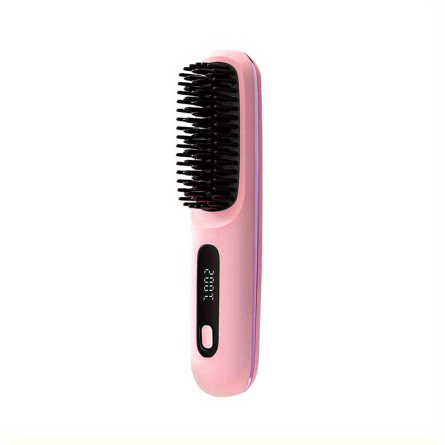 Cordless Hair Straightener USB Rechargeable - 3 Temperature Controls, LED Display, Long-Lasting Shine, Lightweight Travel Flat Iron with Comb & Clips, Portable Mini Hair Straightener for Women