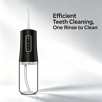 Water Flosser Portable Oral Irrigator – 360° Rotating Nozzle, 3 Pressure Modes, 4 Nozzle Tips, Rechargeable Cordless Teeth Cleaner for Travel & Daily Use