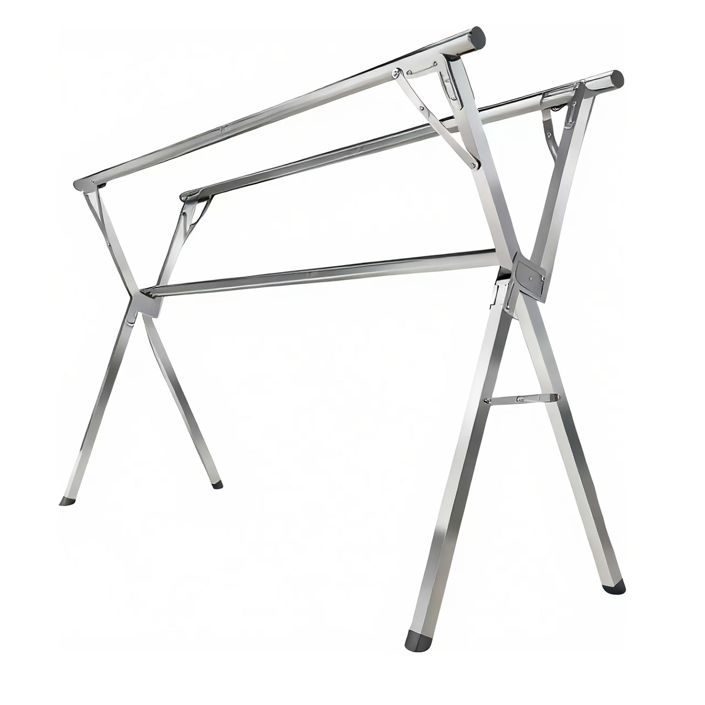 Clothes Drying Rack Collapsible Freestanding, Heavy Duty Stainless Steel Laundry Drying Rack Indoor Outdoor, Adjustable Garment Rack 63" & 79" with Clips