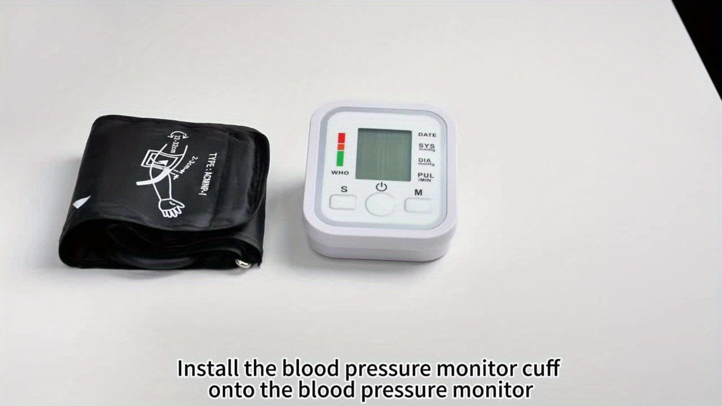 Upper Arm Blood Pressure Monitor – Large LCD, Voice Broadcast, Heart Rate & Irregular Heartbeat Detection, 2×99 Memory, 8.7–14.2" Adjustable Cuff, One-Touch Operation for Seniors & Pregnant Women