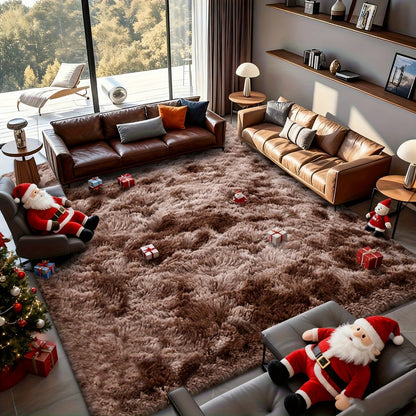 Shag Rug Fluffy Thick Area Rug - Soft Fuzzy Tufted Plush Carpet for Bedroom & Living Room | Machine Washable Non-Slip Floor Mat in Multiple Colors & Sizes | Cozy Home Decor Room Accent Rug
