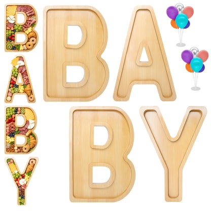 Graduation Charcuterie Board Decorations 4pcs Wooden Number Box with 14 Balloons – 2026 GRAD Fillable Party Supplies