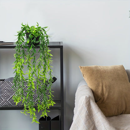 Artificial Hanging Ivy Vines – Fake Eucalyptus & Mandala Green Vine Plants for Indoor Wall Decor – Faux Hanging Plants for Bedroom, Bathroom, Balcony, Bookshelf & Living Room Aesthetic – 6 or 8 Pack