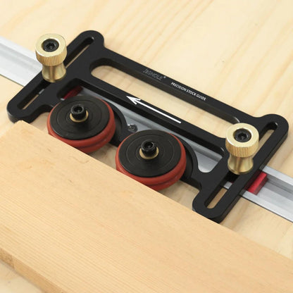 Feather Board Roller Guide for Table Saw – Aluminum Alloy One-Way Safety Stock Feeder with T-Track Mount, Anti-Kickback Woodworking Press Guide Tool
