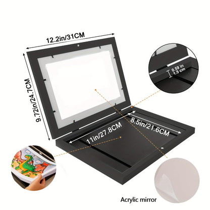 Kids Art Frame Changeable Front-Opening Display – Children Artwork Picture Frame for 8.5x11 & 10x12.5 Drawings, Paintings & School Projects, Perfect Christmas & Holiday Gift, White / Wood / Black, 2/4/8 Pack
