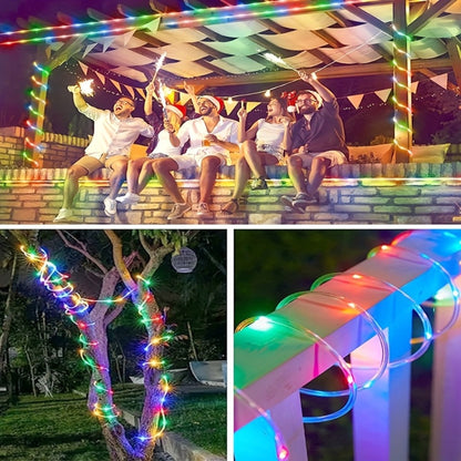 Solar Rope Lights Outdoor 33FT 100LED RGB – 8 Modes IP65 Waterproof String Lights for Garden, Patio, Party & Holiday Decor