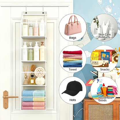 Hanging Storage Bag 4 & 6 Layer Foldable Non-Woven Organizer for Bedroom Bathroom Office Nursery Space Saving