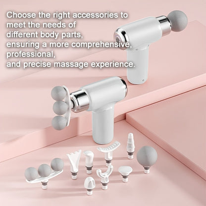 Massage Gun USB Rechargeable Handheld Percussion Massager | 9 Interchangeable Heads Deep Tissue Electric Body Massager | Cordless Muscle Recovery Tool for Men Women Athletes Gym Home Office Travel