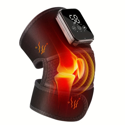 Heated Knee Massager with Heat and Vibration Massage – Wireless Portable Electric Knee Brace Wrap for Pain Relief, Arthritis, Joint Stiffness – 3-in-1 Shoulder Elbow Knee Heating Pad, Gift for Elderly